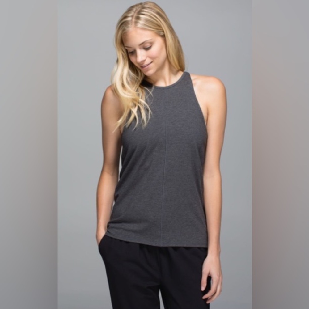 Lululemon Find Your Zen Tank Heathered Dark Grey
